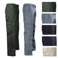 thumbnail image 4 of Hirigin MENS CASUAL ELASTICATED WAIST CARGO COMBAT TROUSERS PANTS WORK RUGBY BOTTOMS, 4 of 5