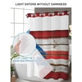 thumbnail image 4 of No Hook Shower Curtain with Snap in Liner,Vintage Flag Wooden Stripes Waterproof Bath Curtain Double Layers with See Through Top Window,Farmhouse Retro Plank Hotel Shower Curtains 36x72in, 4 of 9