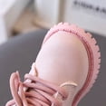 thumbnail image 6 of HAOTAGS Girls Martin Boots, Side Zipper Lace Up Soft Sole Non Slip Short Princess Boots for Kids Students Pink Size 11.5 Little Kids, 6 of 7