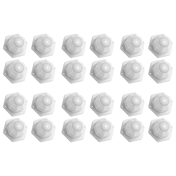 Likrtyny Ruedas Giratorias Adhesivas para Muebles Pequeños (bola Goma Blanca) 4 Uds.
