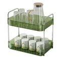 thumbnail image 4 of Cup Drying Rack with Drain Tray Countertop Storage Shelf Cup Station Organizer for Home Kitchen Double Layer Green, 4 of 10