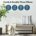 thumbnail image 2 of Americanflat 20"x20" Striped Pattern Throw Pillow with Premium Polyester - Navy, 2 of 8
