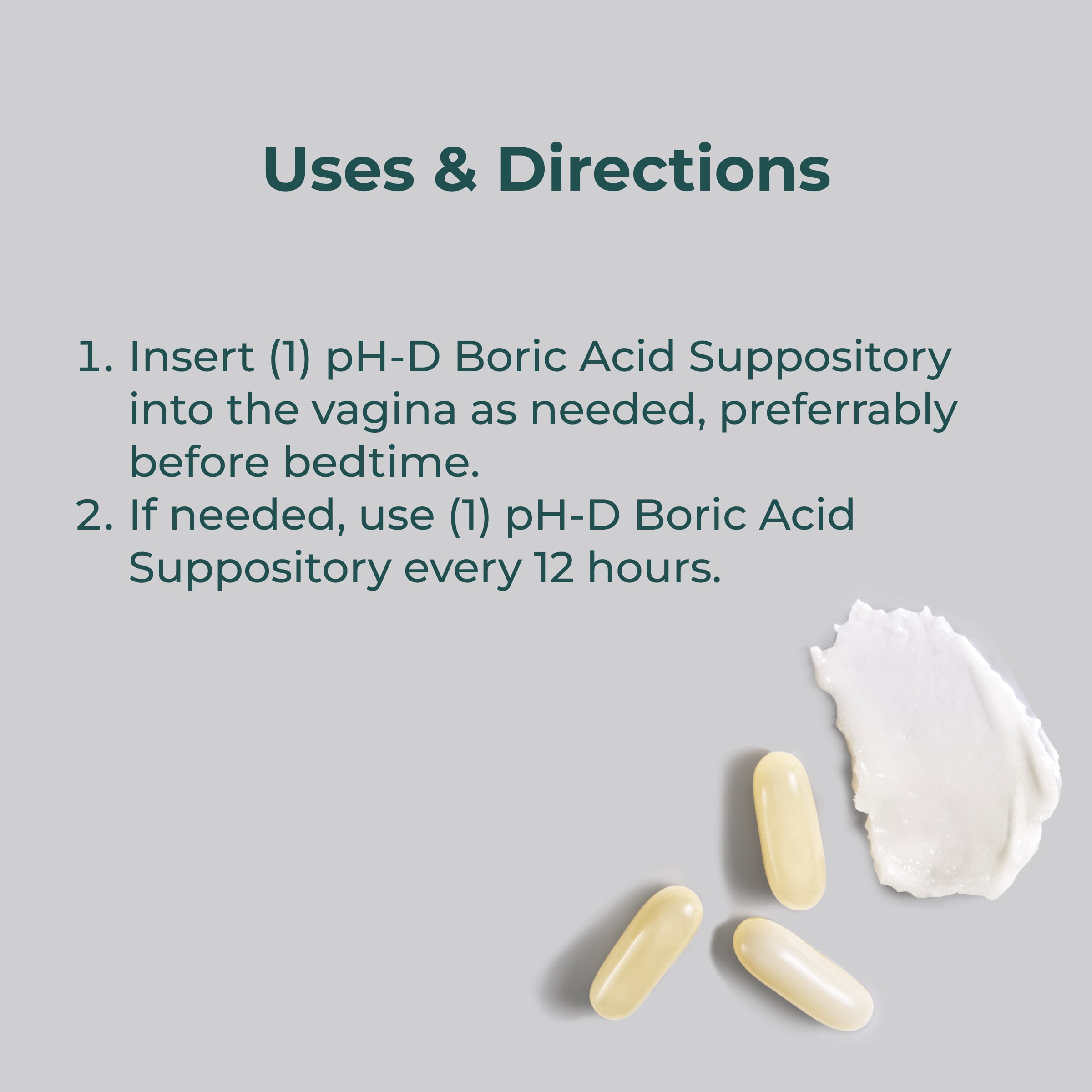 pH-D Feminine Health Vaginal Moisturizing Suppositories, Hydrating & Helps Control Odor, 14 Count