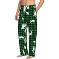 thumbnail image 2 of Daiia Christmas tree green plaid Men's Sleep Pant with Pockets and Drawstring,Pajama Pants-Medium, 2 of 9