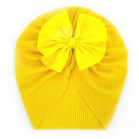 

ãTOTOãBaby Hats Caps Toddler Baby Boys Girls Cap Beanie Bowknot Ribbed Elastics Turban Hat