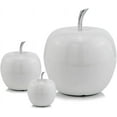 thumbnail image 4 of Modern Day Accents 3772 Manzana XL White , Fruit Decor, Teacher Gifts, School, Teacher Decor,  Gifts, Office Desk Decor, Home Decor, White, Silver Stem, Sculpture, Aluminum, 11" Lx11 Wx13 H, 4 of 8