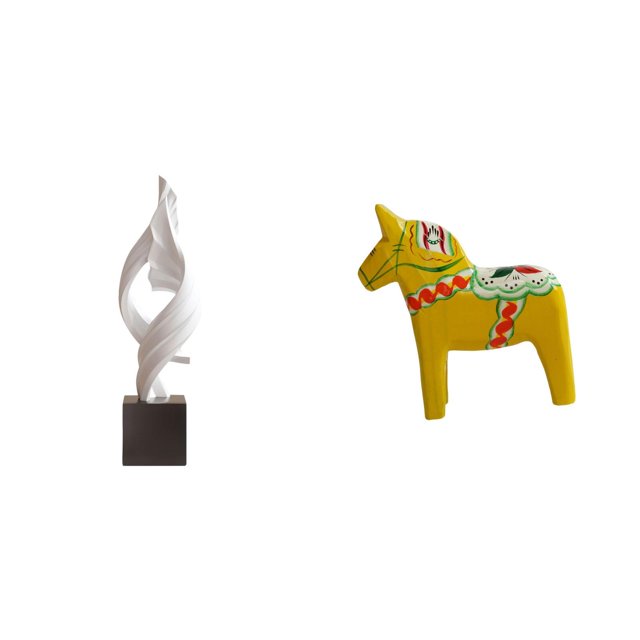 Figura de resina de arte abstracto para decoración del hogar, oficina o mesa de centro. Escultura coleccionable de un caballo sueco, ideal para estant
