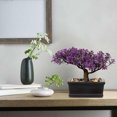 thumbnail image 5 of GnFlus 6 inch Artificial Bonsai Tree Juniper Faux Plants Indoor Small Fake Plants Decor with Ceramic Pots Purple, 5 of 5