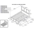 thumbnail image 6 of Leo & Lacey Urban Traditional Hardwood Storage Platform Bed, Queen, White, 6 of 6