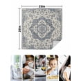 thumbnail image 4 of Beige Blue Boho Cloth Napkins Set of 8 Reusable Dinner Napkins, Medieval Vintage Ethnic Floral Abstract Cocktail Napkin Washable Table Napkins for Wedding/Holiday Party/Baby Shower 20"x20", 4 of 7