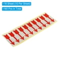 thumbnail image 3 of Unique Bargains Small Arrow Stickers 2.5x0.8' Self Adhesive Gas Liquid Flow Direction Label, Red Silver, 16 Sheet, 3 of 6