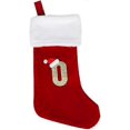 thumbnail image 1 of VEYLIN Christmas Stockings with Letters, 20 Inch Plush Christmas Stockings Large Embroidered Stockings Christmas Stockings for Kids/Adult Red Letter(O, 1 of 5