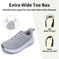 thumbnail image 3 of Artlea Wide Toe Box Shoes Women Arch Support Walking Shoes Plantar Fasciitis Orthotic Tennis Sneakers for Foot Pain Relief, Size 6-11, 3 of 7