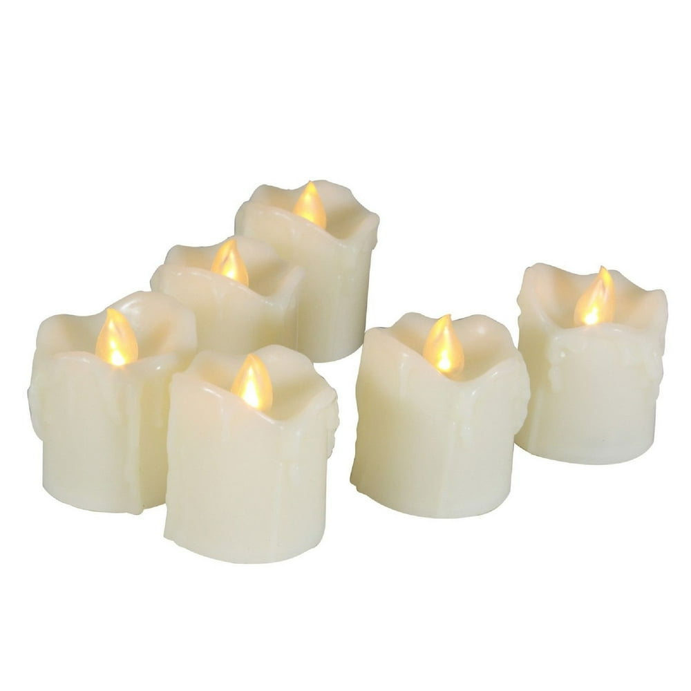 Candle Choice 6 Piece LED Flameless Votive Candles Battery Operated