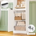 thumbnail image 6 of Hiphuta 73.5" Tall Bathroom Storage Cabinets with Adjustable Shelves, 6-Tier Narrow Cabinet, Bathroom Storage Tower for Small Spaces, White, 6 of 7