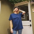 thumbnail image 2 of Groovy Text T-shirt - Estate Blue, 2 of 2