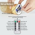 thumbnail image 6 of Merrynights Flickering Flameless Candles with Remote Battery Operated Timer Acylinder LED Embedded String Lights Gold Set of 3, 6 of 8