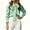 Green, variant on Long Sleeve Women Plaid Print Casual Blouse with Bow Tied Lady Work Office Button Blouse