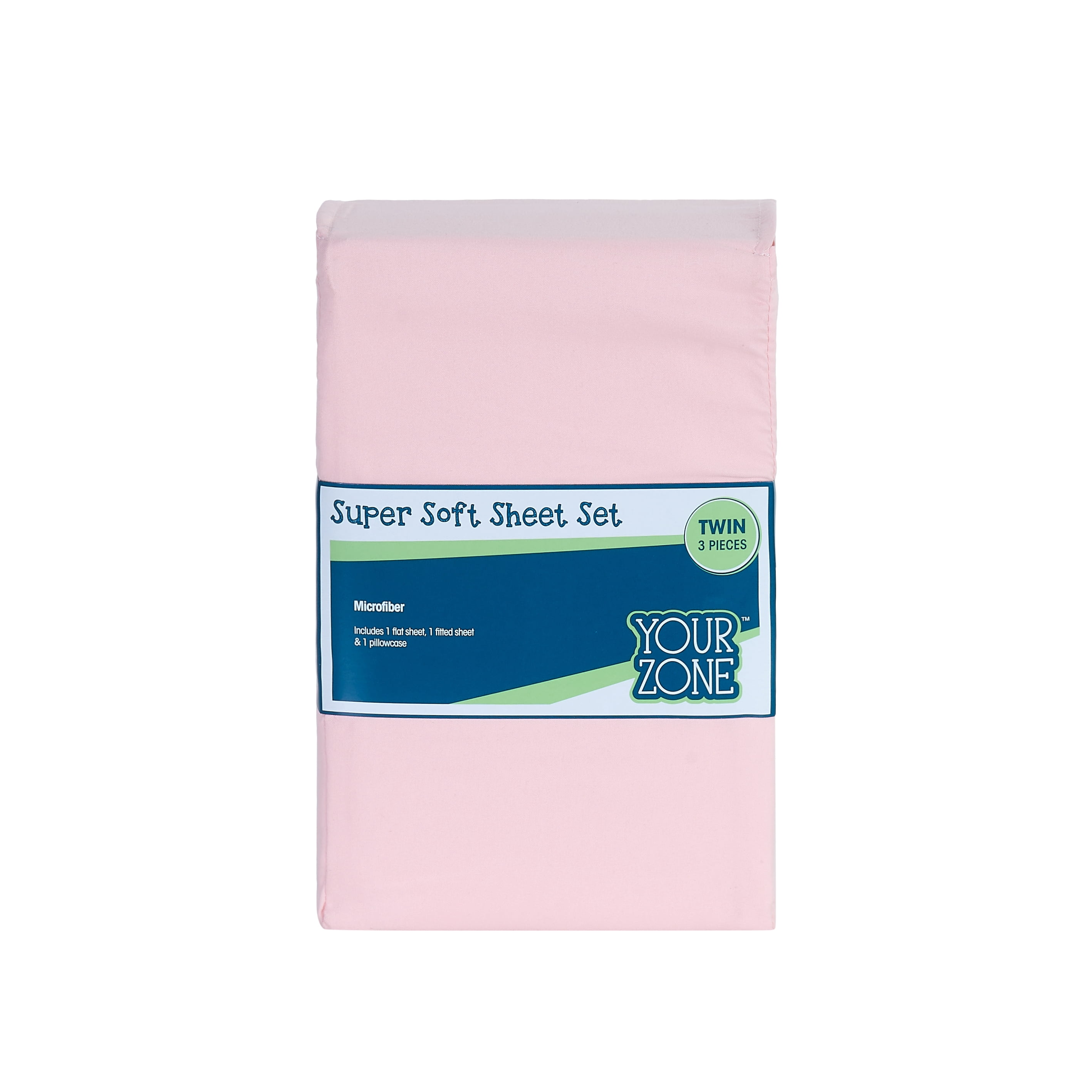 Your Zone 3-Piece Kids Soft Microfiber Sheet Set, Pink, Twin