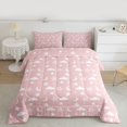 thumbnail image 2 of Homewish Starry Sky Boy Girl Full Size Comforter Sets 3-Piece,Pink White Bedding Comforter Set,Dreamy Princess Lightweight Bedding Sets,Ultra Soft Home Decor,Reversible, 2 of 8
