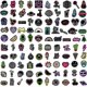thumbnail image 2 of 100 pieces neon style stickers for laptops,cool neon stickers for teenagers adults,waterproof vinyl stickers for water bottles,luggage,mobile phones, 2 of 4