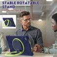 thumbnail image 5 of XYX Case for Lenovo Tab M10 Plus 3rd Gen 10.6 Inch 2022 (Model:TB-125F/TB-128F), 360 Degree Rotating Hand Grip Shockproof Cover with Shoulder Strap, NavyBlue Lime, 5 of 7