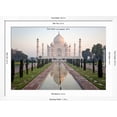 thumbnail image 5 of Art.com Reflection of a Mausoleum in Water, Taj Mahal, Agra, Uttar Pradesh, India Photographic Print, White Frame Wall Art, 44" x 32", 5 of 5