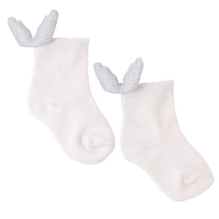 

GETHOME Baby Socks Warm Toddler -slip Fashion Ankle Knitted Short Cartoon Cute Wings