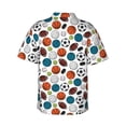 thumbnail image 3 of Balery Color Balls Print Men's Hawaiian Shirts Short Sleeve Beach Shirt Relaxed Fit Vacation Button Down Shirts-XX-Large, 3 of 9