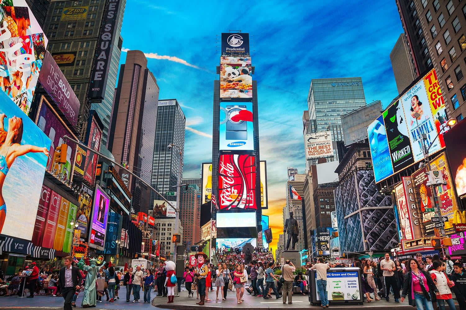 Jigsaw Puzzles 1000X New York Times Square for Adult Kids Puzzle Home Decor 