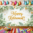 thumbnail image 5 of Floral Design Retirement Banner Decorative Leaves Elegant Typography for Retirement Party Indoor Decoration Event Celebration, 5 of 8