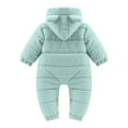 thumbnail image 2 of Toddle girls' Clothing Clearance kids Boys Girls Onesie Baby Romper Toddler Warm Outwear Winter Coat Zipper Baby Hooded Snowsuit Save Big, 2 of 3