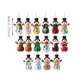 thumbnail image 2 of Flat Snowman Christmas Ornaments With Assorted Outfit Designs - Wooden Hanging Pendants For Xmas Tree, Wreath, And Holiday Decor, 2 of 5