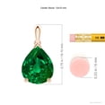 thumbnail image 3 of ANGARA Lab Grown 4.14 Ct Pear-Shaped Emerald Solitaire Pendant for Women in 14K Rose Gold (Size-12x10mm) | May Birthstone, Birthday, Anniversary, Jewelry Gift for Women | Lab-Grown Emerald Necklace, 3 of 7