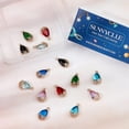 thumbnail image 4 of 1 Box Assorted Teardrop Charms Flower Wrapped Crystal Birthstone Beads Transparent Glass Waterdrop Rhinestone Bead Charms for Jewelry Making Charm DIY Fashion Earrings Necklace Supplies, 4 of 6