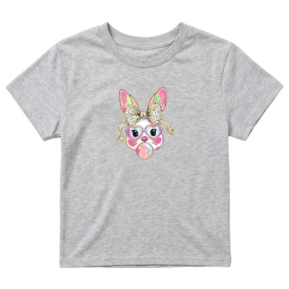 Bubblegum Bunny Easter BabyTee, Coquette Easter Y2K 90s Style Bella Canvas BabyTee for Women, Easter Cute Bunny Crop Multi