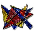 thumbnail image 3 of ALL MY WALLS Ash Carl 'Acute Angles' Abstract Metal Wall Art, 3 of 3