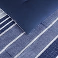 thumbnail image 2 of Serta Simply Clean Conrad Blue Variegated Stripe Antimicrobial Bed in a Bag, Twin XL (5-Piece), 2 of 2
