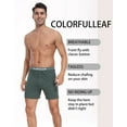 thumbnail image 2 of ANLIQI Men's Underwear Boxer Relaxed Soft Rayon Made from Bamboo Boxers for Men Summer Sleep Shorts Packs (3C,S), 2 of 6