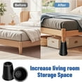 thumbnail image 4 of Bed Risers 8 Inch Heavy Duty, 6 inche + 2 inches Adjustable Furniture Risers, Heights of 6 or 8 Inches Round Furniture Risers for Bed Desk Table Sofa Couch, 4 of 7