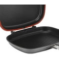 thumbnail image 5 of Dessini Double-sided Frying Pan, 32cm/12.6in BBQ Grill Pan, Double Side Pressure Cooking Grill Pan, Portable Grill Pot for Home Cooking, Anti‑Burn Handle, Grill Cookware Kitchen Supplies, 5 of 7