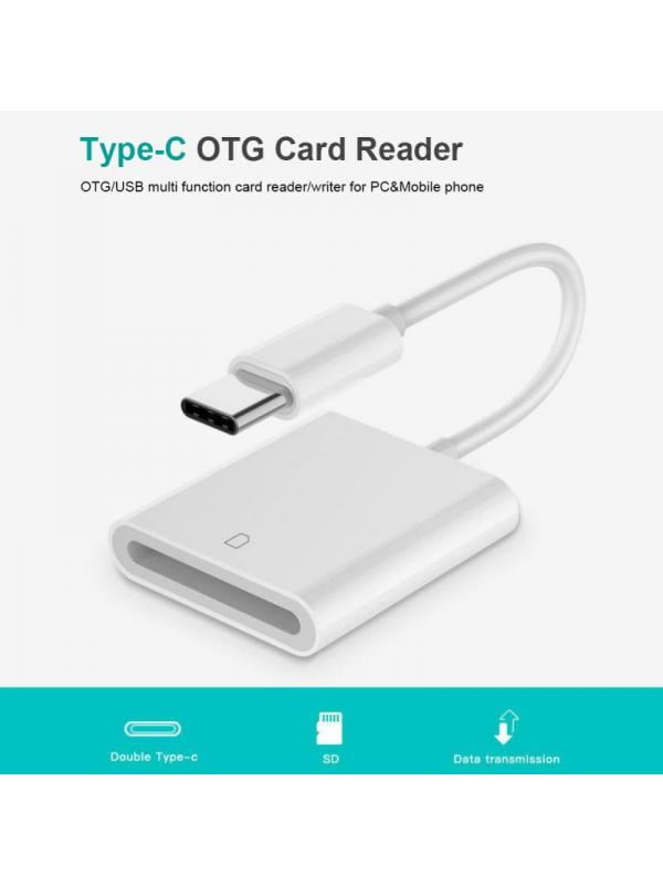 Type-C to SD Card Reader Adapter for Apple Macbook Pro, Samsung Galaxy S8/S8 +/Note 8/S9/S9+/Note 9/S10 Xiaomi Huawei LG Android Smartphone