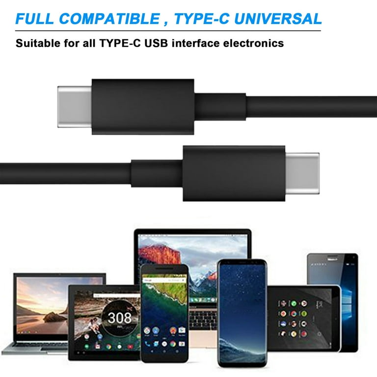 AIEOTT USB-C To USB-C Charging Cable, USB 2.0 Type C To Type C Cable 60W/3A Fast Charging C To C Charger Cord Compatible USBC To USBC Cable