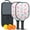 Black-2, variant on Pickleball Paddles Set Of 2, Fiberglass Surface, Sweet Candy Print, 4 Balls & Bag