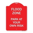 thumbnail image 1 of SignMission A-DES-RW-1824-23951 18 x 24 Po Signe de la Série Designer - Zone d'Inondation&44; Rouge & Blanc, 1 of 1