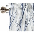 thumbnail image 5 of Kitchen Curtains Set, Blue Branches Kitchen Curtains and Valances Set, Contemporary Abstract Silhouette Rod Pocket Tier Curtains 36 Inch Length for Cafe/Bedroom Windows, 5 of 6