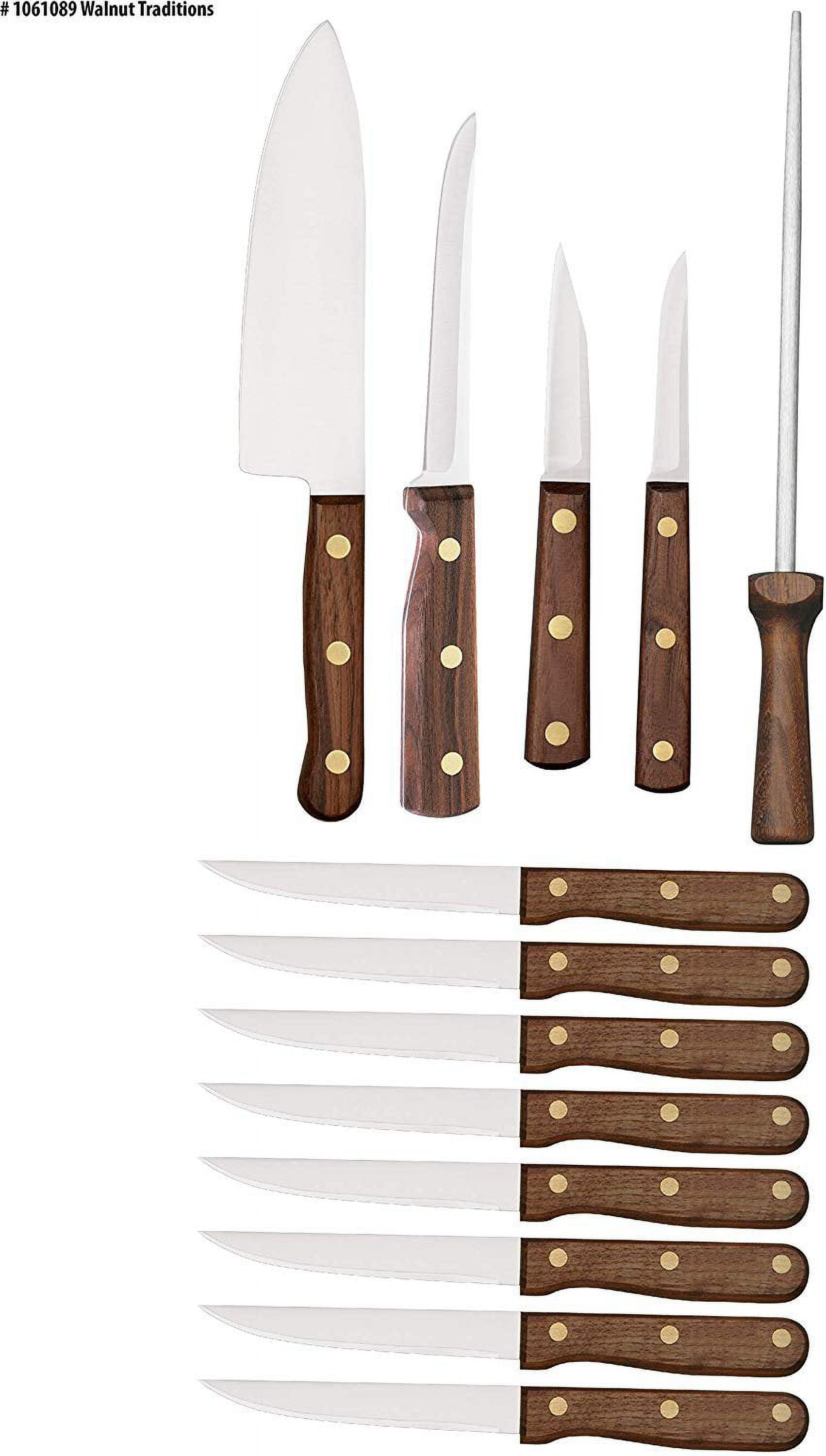 Walnut Tradition® 4-piece Steak Knife Set