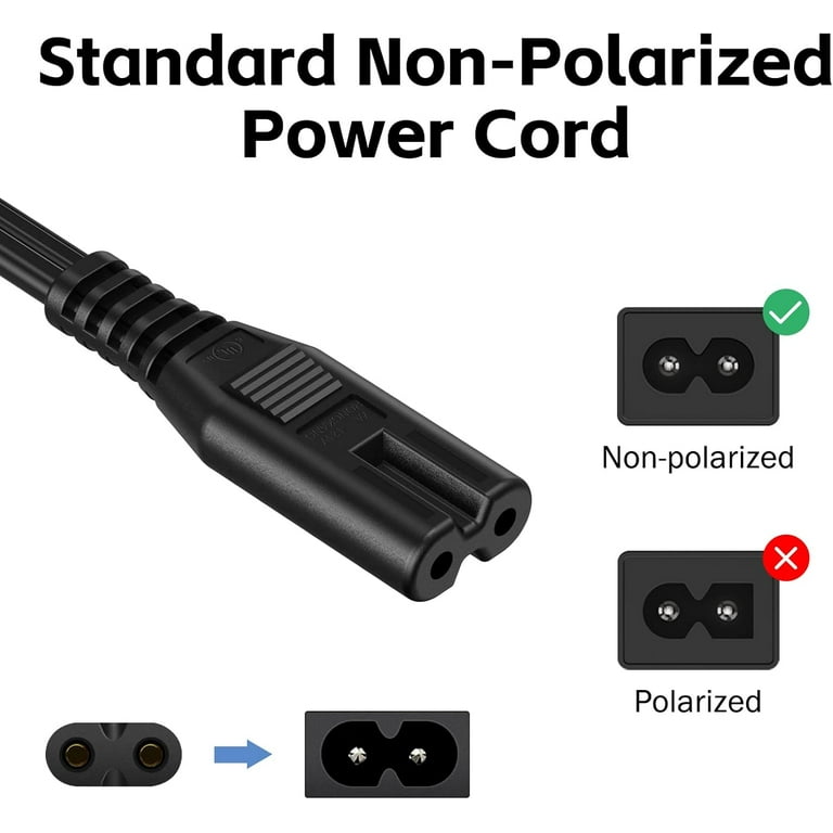 AC Power Cord 6FT 10 Pack 2 Prong TV Power Cord Power Supply Cable Replacement for Xbox One S Xbox One X Xbox Walmart