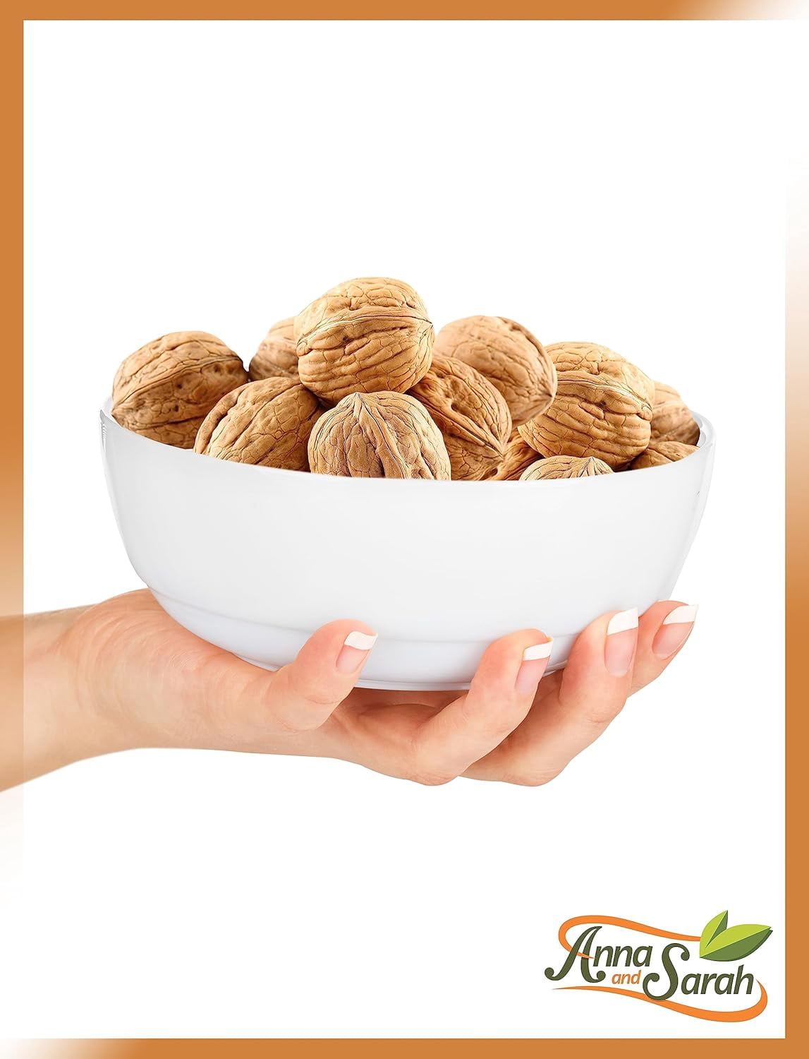 Anna and Sarah Walnuts in Shell, Jumbo, Fresh, Buttery Taste, Easy to Crack, California Chandler, Natural Shells, Not Bleached (5.5 Lbs)