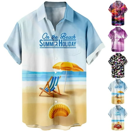 

Hawaiian Beach Shirt Short Sleeve Beach Shirt